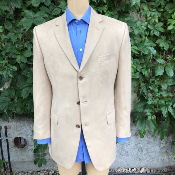 Ralph Lauren tan ultra suede blazer - Picture 1 of 4